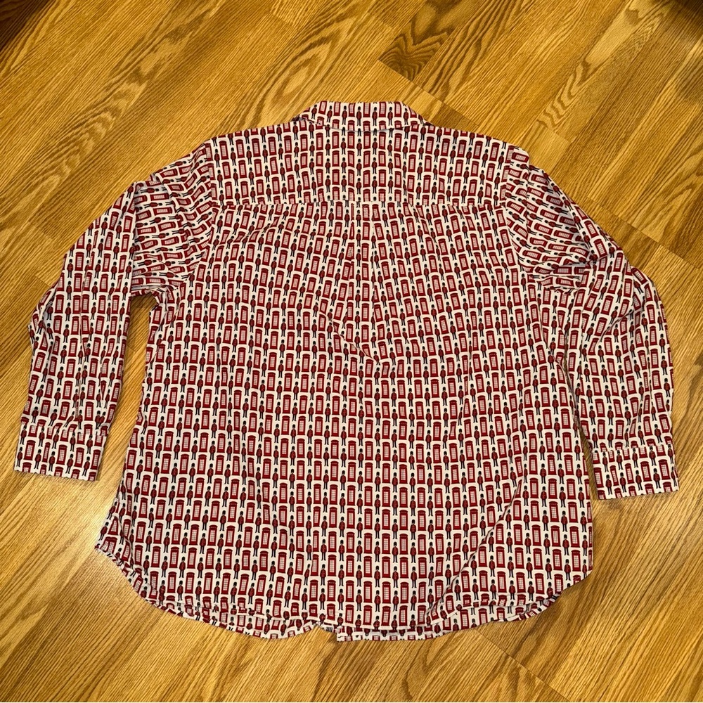 Talbots London Palace Guard Patterned Button Down Shirt size‎ 2X - Picture 4 of 8